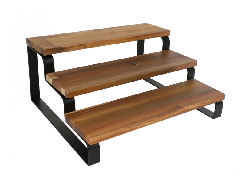 Premium acacia wood and metal